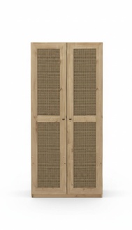 Wardrobe Closet Wall cabinet Clothes rack Bedroom Modern Brown 90cm