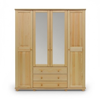 Wardrobe Cabinets Cupboard Wall Unit 4 Doors Wood Furniture Bedroom New