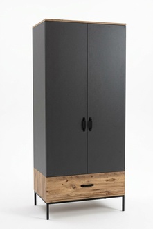 Wardrobe children\'s room modern furniture wood luxury design gray youth furniture