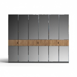 Wardrobe Closet Cabinet High Cabinet Mirrored Bedroom