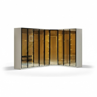Wardrobe Corner wardrobe Cabinet Bedroom Glass cabinet Modern Loft