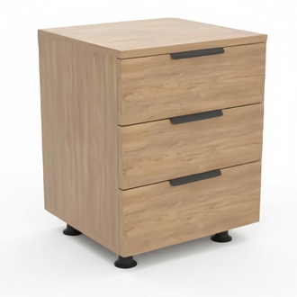 Cabinet chest of drawers with 3 drawers storage cabinet living room office beige