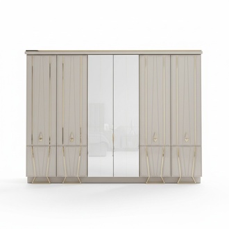 Wardrobe Dressing Cabinet 277cm Wardrobe Mirror Cabinet Closet