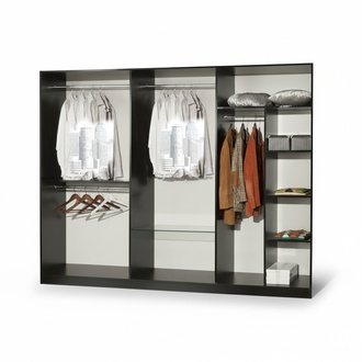 Modern style luxury massive XXL wardrobe with shelves, italian furniture