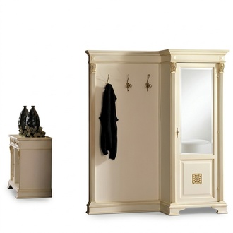 Coat Rack Set with Mirror Wall Shelf Hooks Wardrobe Coat Rack Hallway Wardrobes