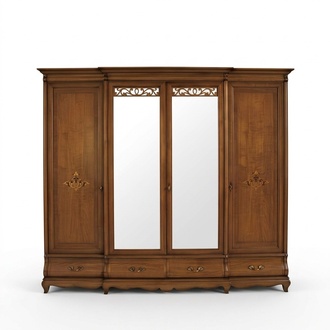 Wardrobe Set Wood Closet Bedroom Solid Wood Furniture Italy Closets