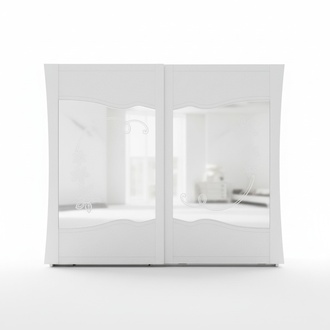 Wardrobe Sliding Doors Bedroom Wooden Cupboard Wardrobes Wooden Mirror New