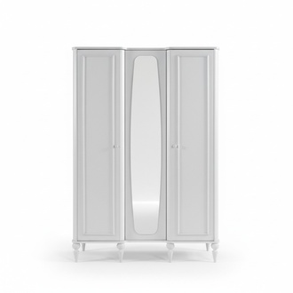 Wardrobe with Mirror Modern White Bedroom Wardrobe Cupboards
