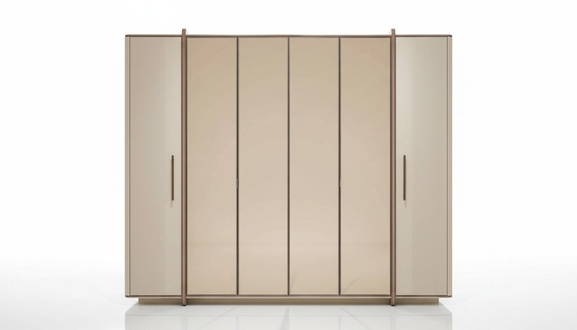 Wooden Wardrobe Beige Elegant Modern