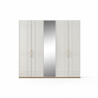 Wardrobes Wardrobes Wardrobes White Wood Mirror 5 Doors New