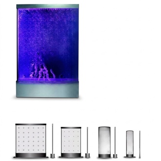 Water column water wall waterfall led luxury design furnishings metal