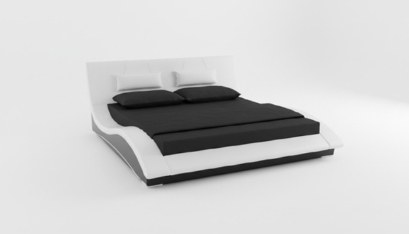 Waterbed upholstered bed with mattress new SWING beds complete leather bed !!