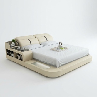 Waterbed Hotel Double Bed Beds Complete Leather Bed Water + USB Upholstered Bed