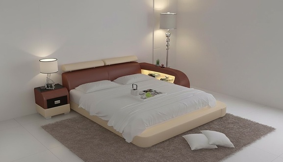 Waterbed hotel double bed beds with USB complete leather bed upholstered bed water