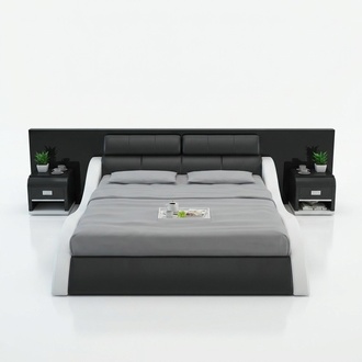 Waterbed Hotel Double Bed Beds with USB Complete Leather Bed Water Upholstered Bed