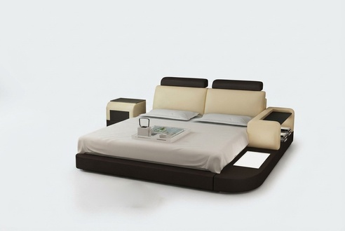 Waterbed hotel double bed complete leather bed upholstered bed beds bed USB + LED
