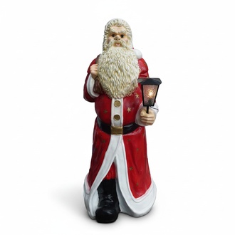 Decorative garden lamp designed as santa claus sculpture 175cm height