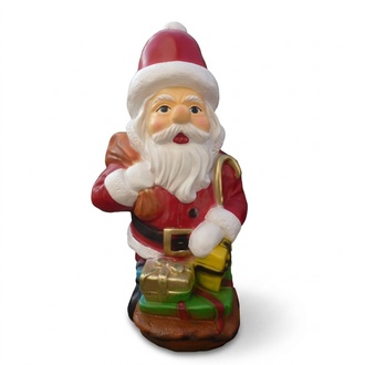 Christmas decorative sculpture designed as a colorful santa claus with presents 70cm