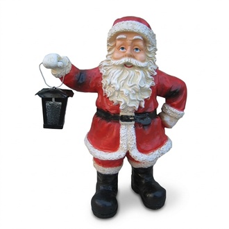Christmas decorative sculpture designed as a standing santa claus with a lamp 49cm
