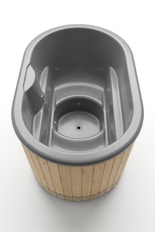 Whirlpool Pool Hot Tub External Bath Oven Garden Barrel Thermowood Wood