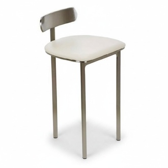 White Bar Chair Lounge Furniture Upholstered Single Seater Modern Dining Room Seater