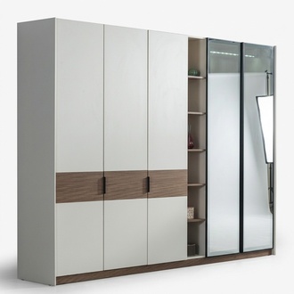 White bedroom wardrobe Luxury modern wardrobe with sliding doors