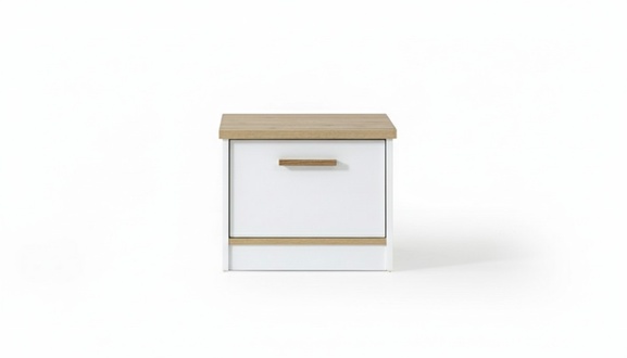 White bedside table Modern children\'s room bedside console Elegant storage table
