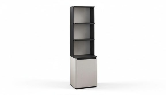 White and black bookcase Designer bookshelf Children\'s standing shelf