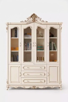 White bookcase for living room classic furniture luxury furniture new