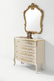 White Classic Living Room Wooden Chest of Drawers Console New Design