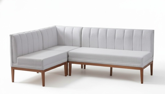 White corner bench Dining room benches Exclusive kitchen seating furniture Upholstered bench