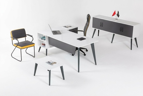 White corner desk Office cupboard Coffee tables Office furniture Furnishings