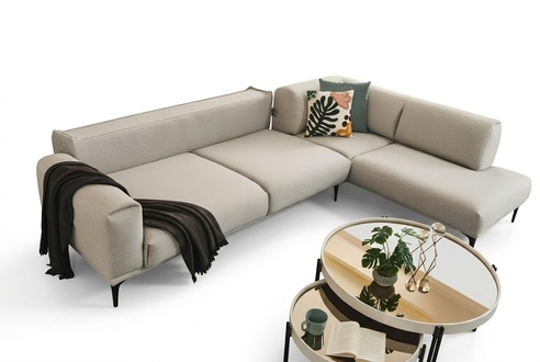 White corner sofa L-shape designer couch upholstered sofas living room furniture new