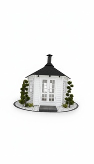 White Barbecue Kota Barbecue Hut Barbecue House Winter Garden Arbour 9.2 m² Kota