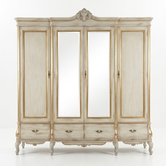 White Luxury Wardrobe Solid Wood Furniture Bedroom Wardrobes Cupboard