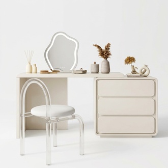 White Modern Dressing Table Designer Dressing Table With Drawers New