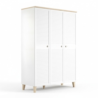 White modern wooden cabinet for bedroom and living room.