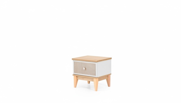 White bedside table Luxurious bedside console Designer bedroom furniture