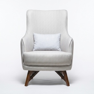 White recliner armchair designer modern living room armrests single seater