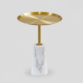 White side table designer coffee table living room luxury metal furniture