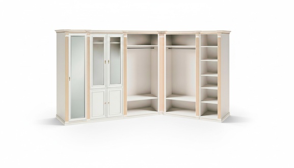 White solid wood corner cabinet exclusive designer bedroom fine furniture