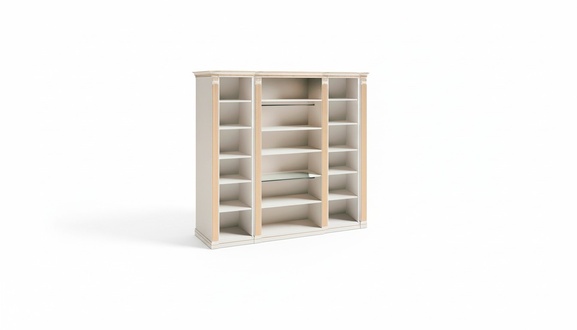 White Stylish Cabinet Designer Wooden Bedroom Luxury Furniture Shelves