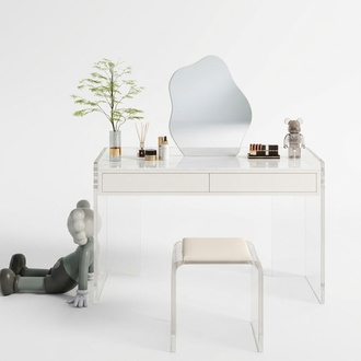 White Stylish Dressing Table Design Bedroom Drawers Wooden Furniture