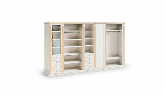 White wardrobe designer bedroom furniture robust wooden cabinets