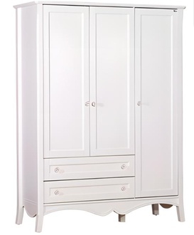 White wooden cabinet with an elegant design for the home.