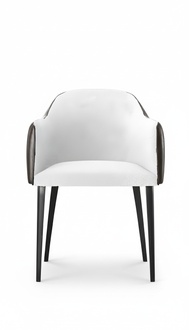 White wooden chair in a modern design for home and office.