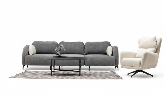 Living room sofa couch set upholstery set seating group lounge 4+1