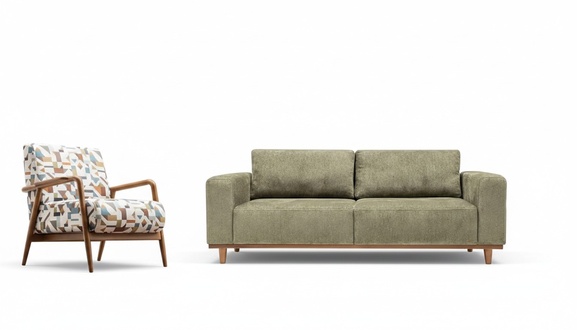 Living landscape sofa couch set seating group lounge upholstery set 3+1