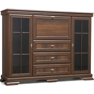 Living Room Cabinet 158cm XXL Low Boards Sideboard Wood Chests of Drawers
