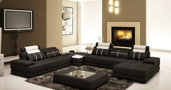 Living area sofa couch upholstered sofa set U-shape corner New Wolfhagen S/W